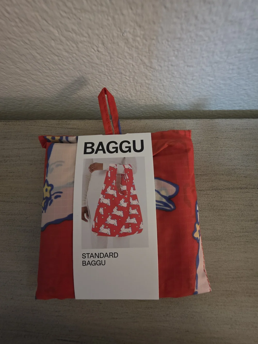 BAGGU Standard Reusable Tote Bag - Red Floral